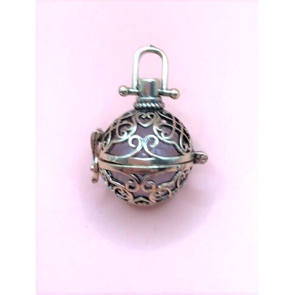Very Pretty Sphere Cage with Rose Quartz Sphere - Picture 2 of 6